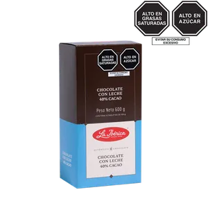 Tableta de chocolate con leche x 100 g x 6 pzs
