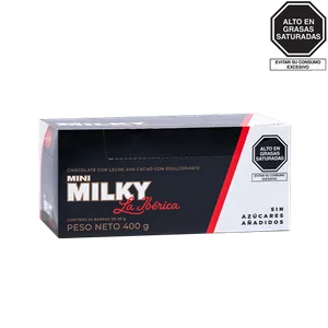 Barra mini milky la ibérica sin azúcares añadidos x 20 g x 20 pzs