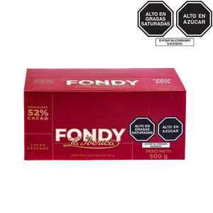 Barra fondy la ibérica x 50 g x 10 pzs